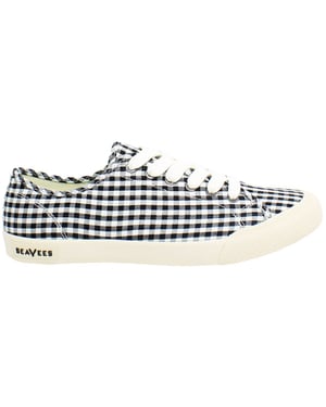 Seavees Monterey Americana Zapatillas Plimsolls Mujer Negro/Blanco