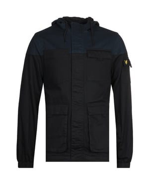Chaqueta negra con canesu en contraste de Lyle & Scott