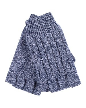 CALEFACTORES - Guantes térmicos de invierno sin dedos de punto por cable para mujer