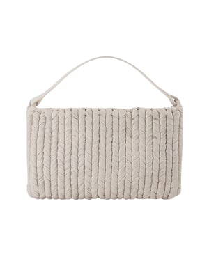Bolso The Square en napa vegana blanca
