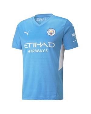 Puma Manchester City Home 21/22 Réplica Manga Blue Men Camisa de fútbol 759202 01