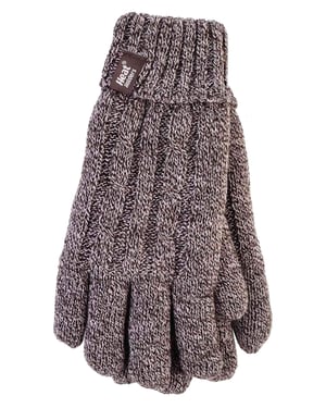 Heat Holders - Guantes de invierno de punto por cable de 2,3 tog para mujer