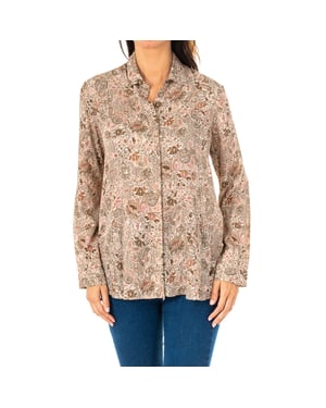 Camisa manga larga y cuello de solapa KWC002 mujer