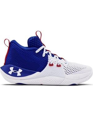 Under Armour GS EMBIID 1 Niños White/Blue Basketball Entrenadores