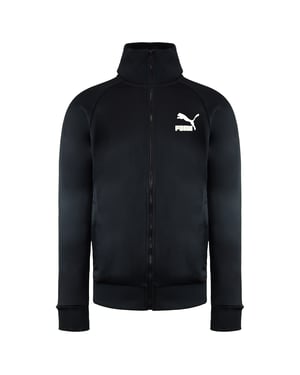 Chaqueta de pista negra para hombre icónico t7 de Puma