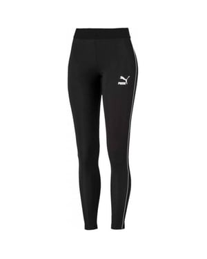 Puma Classics Leggings de costilla Negra informal - Mujeres