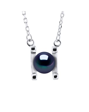 Símbolo Collar Pearl de agua dulce 7-8 mm Dorado 925