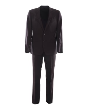 Traje de lana burdeos para hombre de Dolce & Gabbana