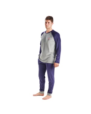 Pijama manga larga cuello redondo terciopelo MU3 hombre