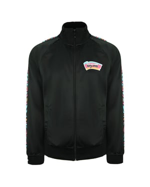 Mitchell & Ness San Antonio Zip Up Black Mens Track Jacket TRJKDF18006 SASBLCK1