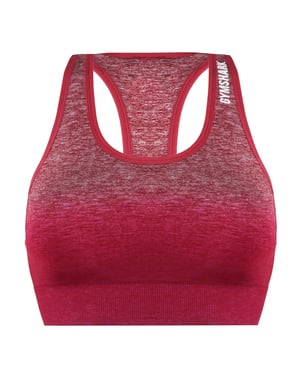 GYMSHARK CUMENTO MOMEN OMBRE BURgundy Sports Bra