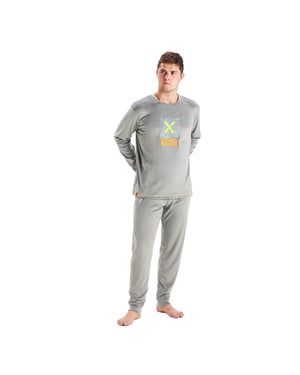 Pijama manga larga cuello redondo terciopelo MU3 hombre