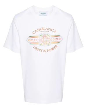 Casablanca La unión hace la fuerza Camiseta estampada en blanco