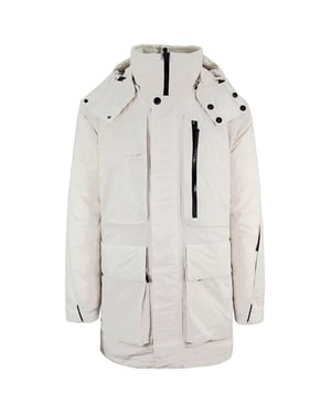Jack Wolfskin Tech Lab chaqueta de parka blanca