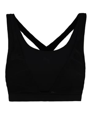 Puma Studio Lace Strappy Bra Low Impact Low Impacto Negro Top de entrenamiento para mujer 656685 01