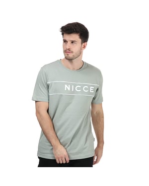 Camiseta Geti de hombre verde de manga corta de Nicce Nicce Neck 211 1 09 16 0341