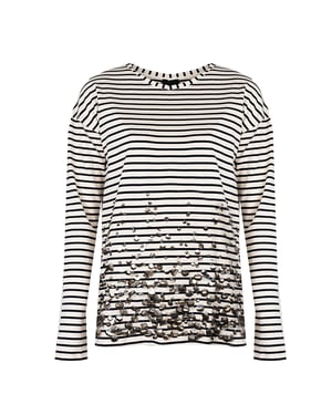 Pinko Blusa Melegnano de mujer azul oscuro, beige