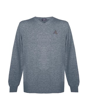 Jersey gris con logo A de tartán Aquascutum