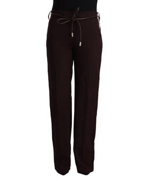 Pantalones formales rectos de talle alto negros para mujer Patrizia Pepe