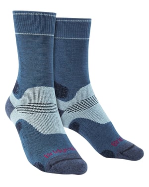 Bridgedale - Womens Hiking Midweight Merino Socks - Azul / Cielo