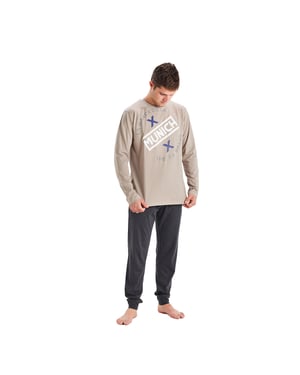 Pijama de Invierno manga larga cuello redondo MU1 hombre