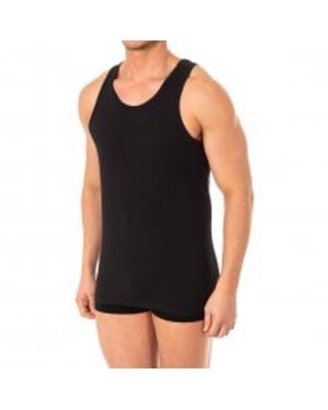 Camiseta de tirante ancho y cuello redondo para hombre A0DGN, Camiseta sin mangas, Camiseta de tirantes, Camiseta de hombre