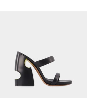 Bulky Mules - Off White - Charol - Fucsia/Morado
