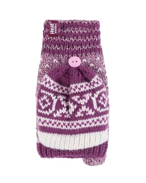 Guantes térmicos sin dedos con estampado de hadas para mujer