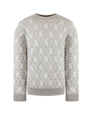 Suéter beige para hombre estampado emporio armani