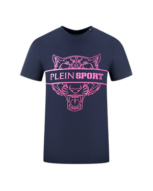 Plein Sport Tigerhead Bold Logo camiseta azul marino