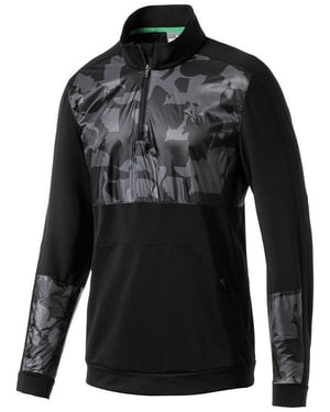 PUMA Golf Warmcell Union Pulever 1/4 Zip Up Camo Mens Track Top 577912 02