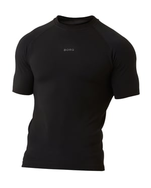 Björn Borg - Camiseta running hombre manga corta sin costuras - Negra