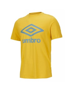 Umbro Logotipo grande Camiseta amarilla para hombres