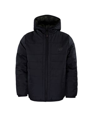 New Balance Black Green ZipUp Capucha Junior Chaqueta reversible JJ933012 BK