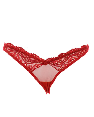 Tanga lencero regulable con detalle de encaje 21684 mujer