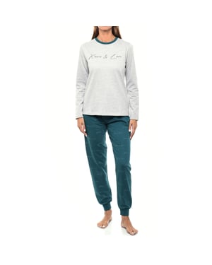 Pijama de invierno afelpado manga larga KLP2 mujer