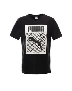 Logotipo gráfico Puma Camiseta de hombre de manga corta Camiseta negro 597413 01