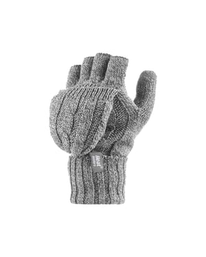 Convertidor térmico de mujer Guantes de punto por cable sin dedos de 2,3 tog