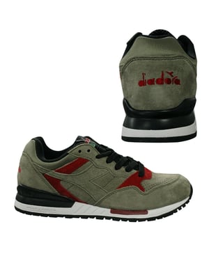 Diadora intrepid Premium Mens Entrenadores de color verde oscuro