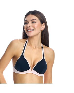 Sujetador de bikini halter sin aros W240805 mujer
