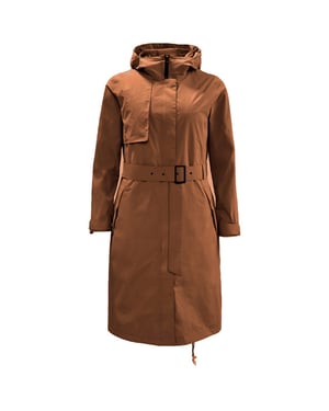 Jack Wolfskin Tech Lab gabardina marrón para mujer