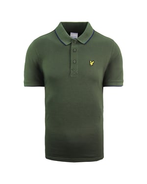 Polo Lyle & Scott Golf Tipped Hombre Verde