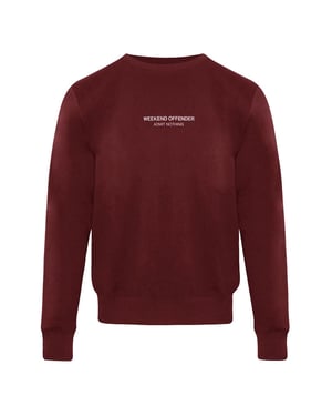Sweaters para hombre de la tripulación de vino de manga larga de la manga larga de la manga de fin de semana