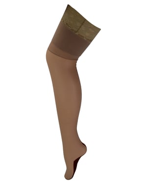 Medias con costuras transparentes para mujer | Sock Snob | Brillantes | Costura trasera | Talle alto - Nude / Negro