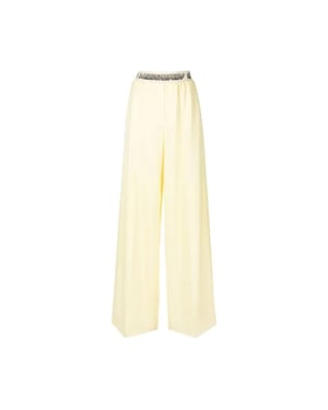 Pantalones de lana con logotipo Stella Mccartney