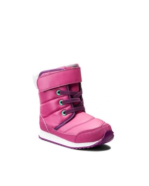 Reebok Snow Prime Lace-Up Pink Smooth Leather Boots BS7779