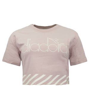 Camiseta de humo rosa para mujer de la diadora