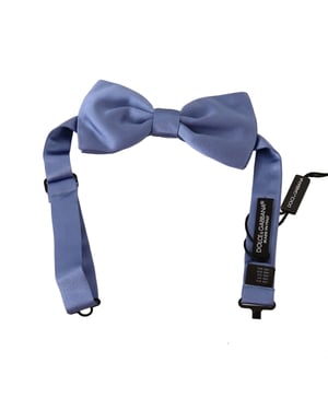 Pajarita ajustable floral morada 100% seda para hombre de Dolce & Gabbana