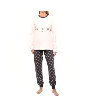 Pijama de invierno afelpado manga larga KLP2 mujer