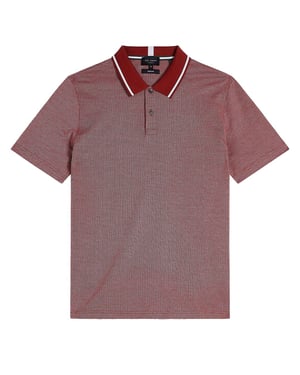 Polo Ted Baker Arts Mini Jacquard Stitch Hombre Rojo Oscuro